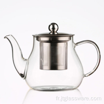 Théière en verre de cuisson de feuille de thé de café